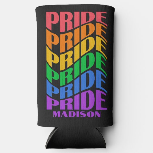 Custom Name Pride Seltzer Blikjeskoeler (Voorkant)