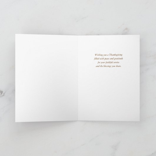 Custom Name Priest Blessings on Thanksgiving Kaart (Binnen)