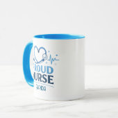 Custom Name Proud Nurse Coffee Mug Gift Mok (Voorkant links)