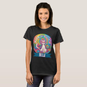 Custom Name Psychedelic Cat Meow & Destroy T-shirt (Voorkant volledig)