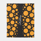 Custom Name Pumpkin Circles Fleece Blanket Gift Deken (Voorkant)