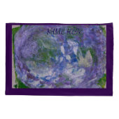 Custom Name Purple Green Abstract Painted Kussensloop (Achterkant)