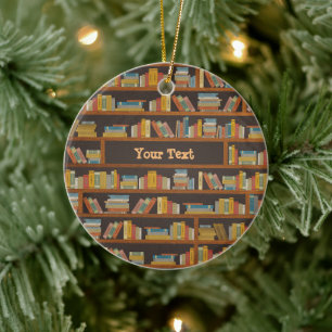 Custom Name Reader Bookaholic Books Lover Bookworm Keramisch Ornament