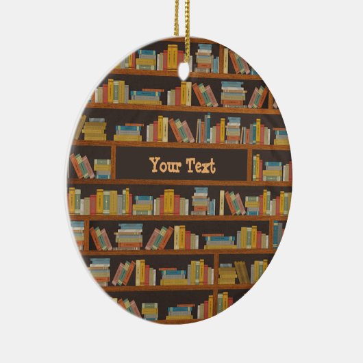 Custom Name Reader Bookaholic Books Lover Bookworm Keramisch Ornament (Rechts)