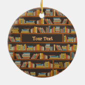 Custom Name Reader Bookaholic Books Lover Bookworm Keramisch Ornament (Achterkant)