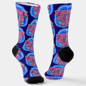CUSTOM NAME Recovery FUN Geode 12 Stap AA Slogan Sokken (Gebogen)