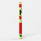 Custom name red cherries on yellow Case-Mate iPhone case (Achterkant/rechts)