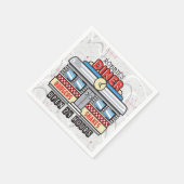 Custom NAME Retro 50s Diner Sign Fifties Atomic Servet (Hoek)