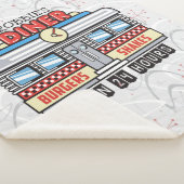 Custom NAME Retro 50s Diner Sign Fifties Atomic Sherpa Deken (3/4)