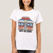 Custom NAME Retro 50s Diner Sign Fifties Atomic T-shirt (Voorkant)
