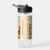 Custom Name Retro San Francisco Waterfles (Rechts)