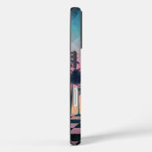 Custom Name Retro Synthwave Sunset Palm Trees Case-Mate iPhone Case (Achterkant / Rechts)