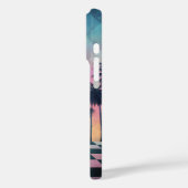 Custom Name Retro Synthwave Sunset Palm Trees Case-Mate iPhone Case (Achterkant / Links)