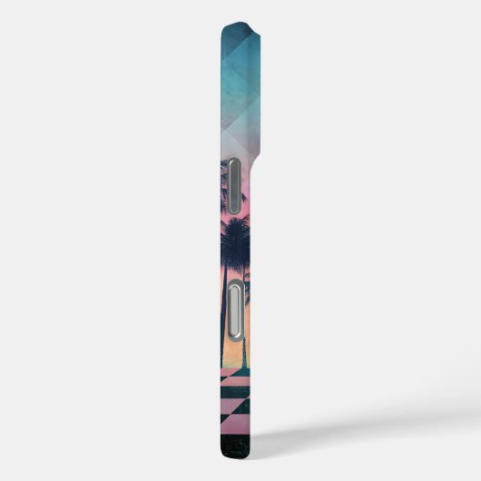 Custom Name Retro Synthwave Sunset Palm Trees Case-Mate iPhone Case (Achterkant / Rechts)