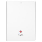 Custom Name RN Real Noble Floral Gift Klembord (Achterkant)