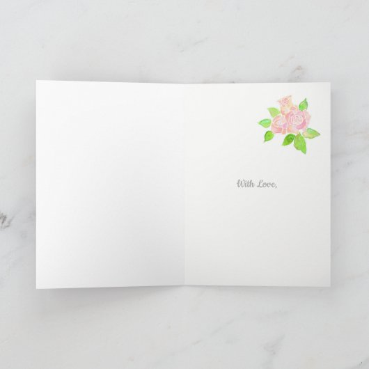 Custom Name Rozen Bedankt voor de gastvrijheid (Binnen)