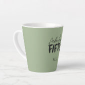 Custom Name - Sage Green Fabulous Fifty Latte Mug Latte Mok (Linkerhoek)