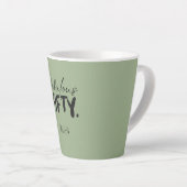 Custom Name - Sage Green Fabulous Fifty Latte Mug Latte Mok (Rechterhoek)