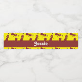 Custom name samurai warrior pattern waterfles etiket (Enkel label)