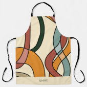 Custom Name Scandinavian Abstract Muted Kitchen  Schort (Voorkant)