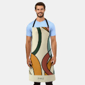 Custom Name Scandinavian Abstract Muted Kitchen  Schort (Gedragen)