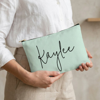 Custom name script birthday pouch gift for her mom etui