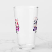 Custom Name Softball Mom | Pink and Gold Polka Dot Glas (Links)