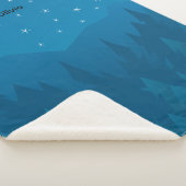 Custom Name, Stars Moon Mountain Sherpa Blanket Deken (3/4)