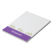 Custom name stars purple kids notitieblok (Linkerzijde)