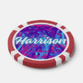 Custom Name Sticker – Harrison – Personalized Labe Poker Chips (Enkel)
