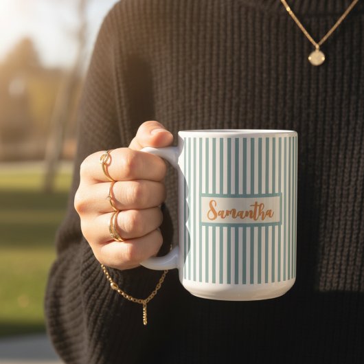 Custom Name Striped Mug Gift for Teens & Women Koffiemok