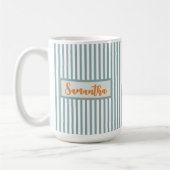 Custom Name Striped Mug Gift for Teens & Women Koffiemok (Links)