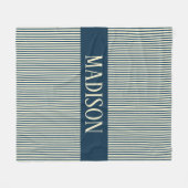 Custom Name Stripes Blanket Baby Shower Gift Fleece Deken (Voorkant (Horizontaal))