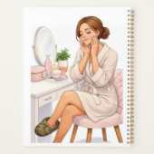 Custom name stylish Self care journal  Planner (Achterkant)