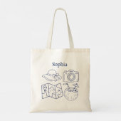 Custom Name Summer Vacation Canvas Bag Tote Bag (Achterkant)