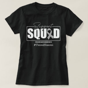 Custom Name Support Squad Hersenkanker Bewustzijn T-shirt
