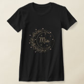Custom Name T-Shirt - Elegant Mia Crescent Moon (Laagn)