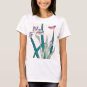 CUSTOM NAME T-SHIRT VOOR VROUWEN MET JAPANSE IRIS (Voorkant)