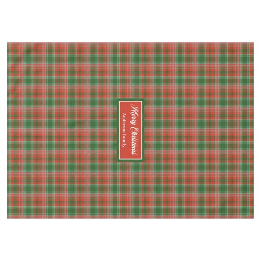 Custom Name Tablecloth Traditional Christmas Look Tafelkleed (Voorkant (Horizontaal))
