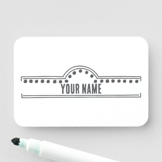 Custom Name Tag – Doodle Arch (In situ)
