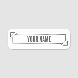 Custom Name Tag – Hand Drawn Banner