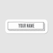 Custom Name Tag – Hand Drawn Label (Voorkant)