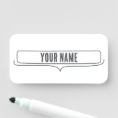Custom Name Tag – Speech Frame (In situ)