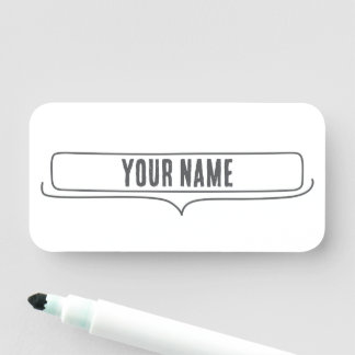 Custom Name Tag – Speech Frame