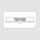 Custom Name Tag – Speech Frame (Voorkant)