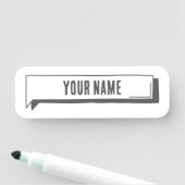Custom Name Tag – Tab Frame (In situ)