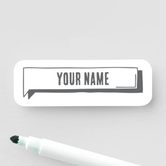 Custom Name Tag – Tab Frame