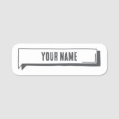 Custom Name Tag – Tab Frame (Voorkant)