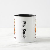 Custom Name Teacher Appreciation Mug - Cute Fox  Mok (Midden)