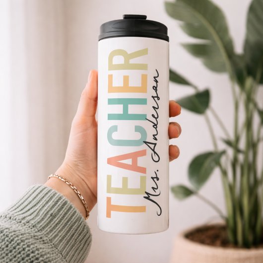 Custom Name Teacher Travel Mug Gift for Teachers Thermosbeker